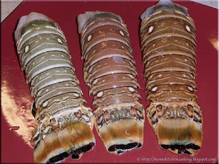 Cuban rock lobster tails