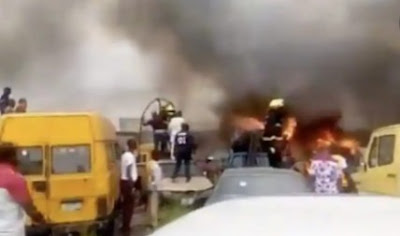 Fire Guts LASTMA Office, Destroys 11 Impounded Vehicles 