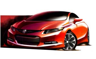 Honda revela primeira imagem do novo Civic