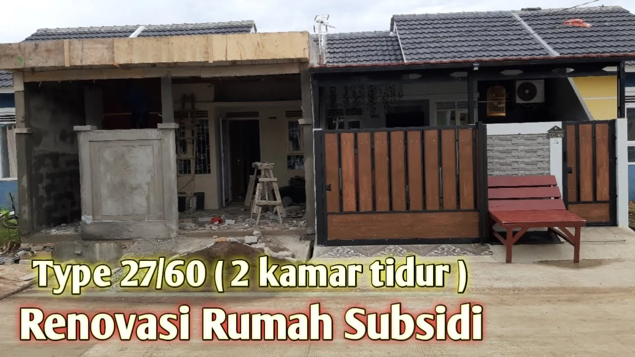 Renovasi Rumah Subsidi Type 27 60 2 Kamar Tidur
