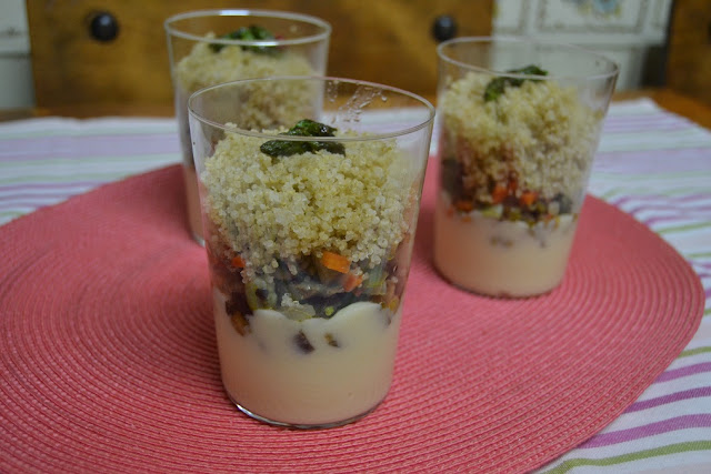 VASITOS DE BRANDADA, HORTALIZAS Y QUINOA