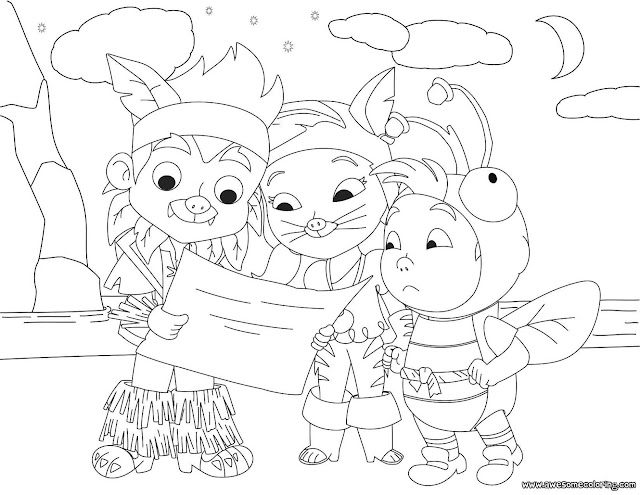 Halloween with Jake and the Never Land Pirates coloring page