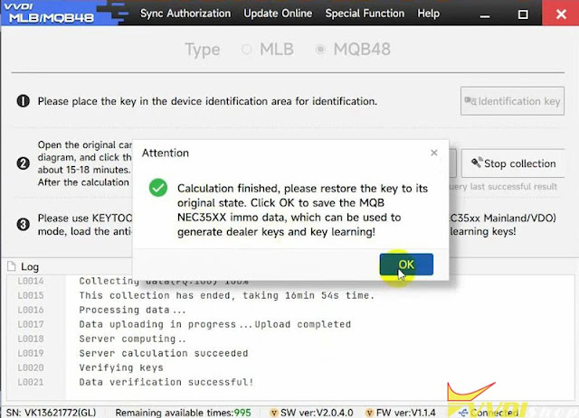 Xhorse VVDI MLB Tool Add MQB48 Key via Key Tool Plus 4
