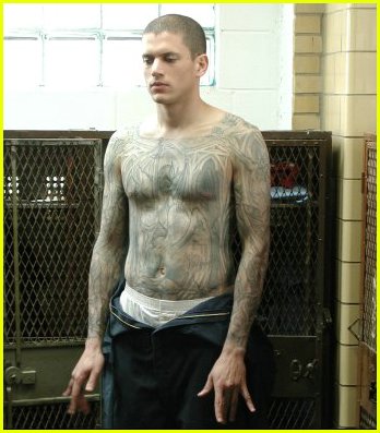 Went's character Michael Scofield also had the amazing tattoo all over his