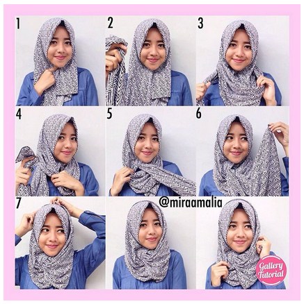 Aneka Gambar Tutorial Hijab Modern Simple Tanpa Ciput