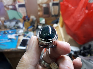 Batu Bacan Gulau BC064 Size Ideal Ikatan Perak Kokoh