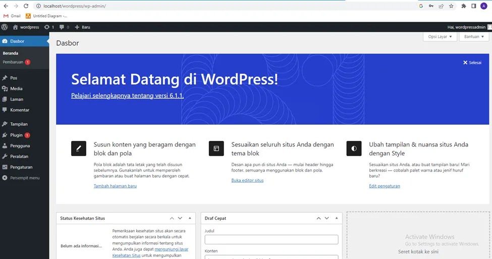 Tutorial Setting Pembuatan Website WordPress