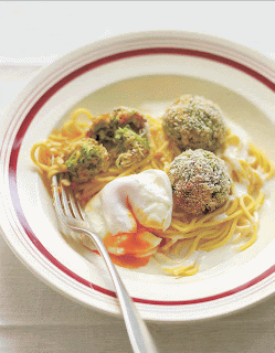 Courgette and asparagus balls