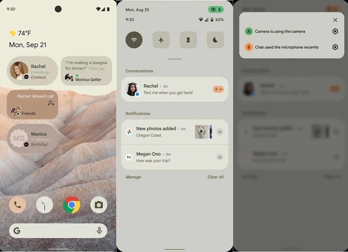 Prime immagini della UI di Android 12