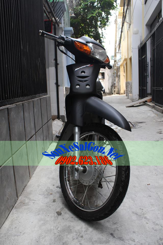 Sơn xe Honda Wave A màu đen nhám