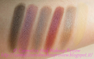 Nabla - Crème Shadow - swatches Caffeine, Pinkwood, Bakery, Supreme, Dandy, Underpainting