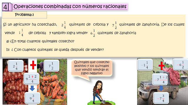 PROBLEMAS DE SUMA Y RESTA CON RACIONALES DE LA VIDA REAL
