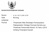 PENJELASAN BKN TENTANG PROSES PENGISIAN KEPALA PERANGKAT DAERAH DAN KEPALA UNIT KERJA SEBAGAI DAMPAK BERLAKUNYA PP NOMOR 18 TAHUN 2016