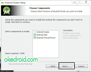 Choose Component Android Studio