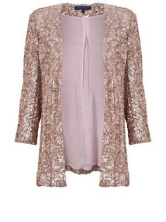 french connection jacket with pale pink sequins