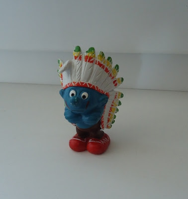  Indian Smurf Peyo Schleich W.Germany 2.0144 Schtroumpfe Schlumpf Puffi