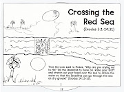 Introduce craft: What did Moses do at the Red Sea so the Hebrews could . (red sea bible wheel sample clean)