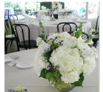 White Hydrangea Centerpiece