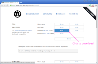 Rust install rust lang on windows 7 tutorial screenshot 1