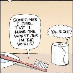 Toilet paper and tooth brush dialogue