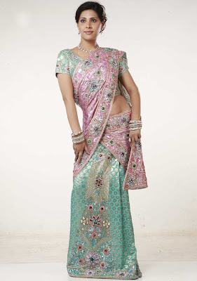 Half and half saree concept
