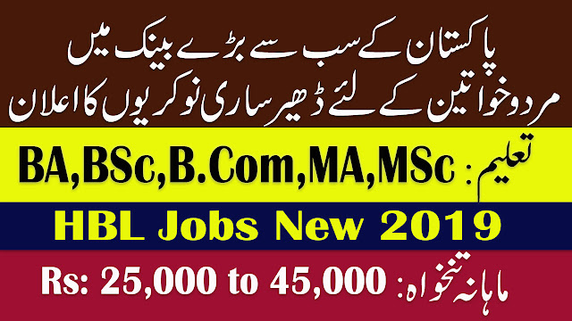HBL Jobs New 2019 | Habib Bank Limited Jobs For Multiple Cities 