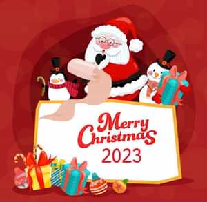 desain natal merry christmas 2023