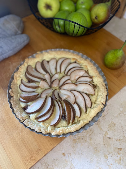 Tarte aux poires automnale avec crème amandine