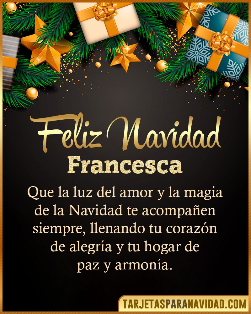 Imágenes con frases de Navidad para Francesca