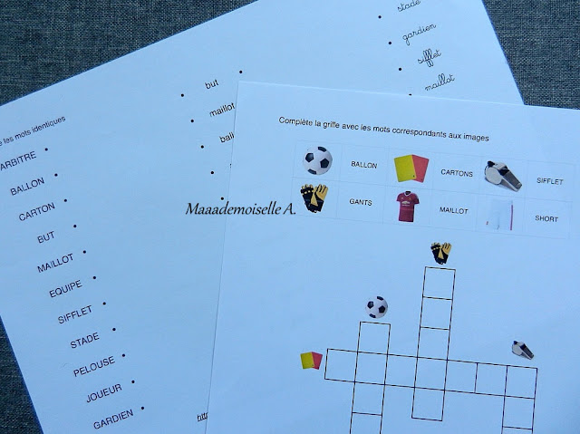 || Cartes de nomenclature et livret d'activités : Football (+ concours)