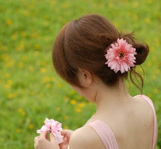 pink flower clip