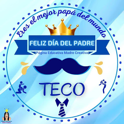 Solapín Nombre Teco para redes sociales por Día del Padre