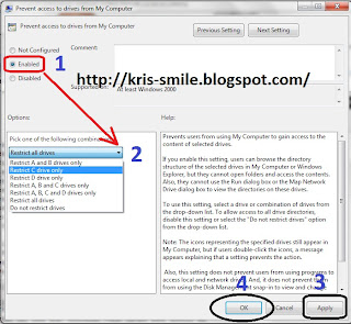 Cara Membatasi akses pengguna ke sebuah drive (hard Disk) tertentu di Windows 72