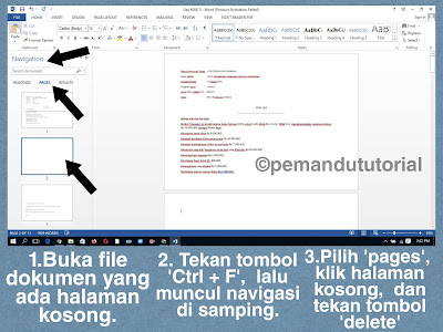 Cara cepat menghilangkan halaman kosong yang tidak bisa di hapus