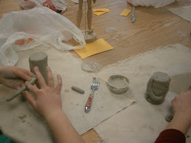 Terra Cotta Warriors being built by clay coils, slabs and clay modeling