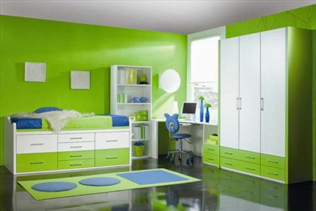 DORMITORIO JUVENIL PARA VARONES - RECAMARA JUVENIL EN AZUL Y VERDE - HABITACIÓN JUVENIL VERDE Y AZUL vía http://dormitorioinfantil.blogspot.com/2014/03/dormitorio-juvenil-para-varones.html