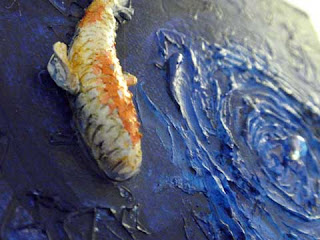 textured fish painting