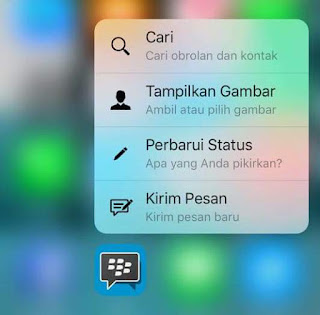 BBM Support Fitur 3D Touch