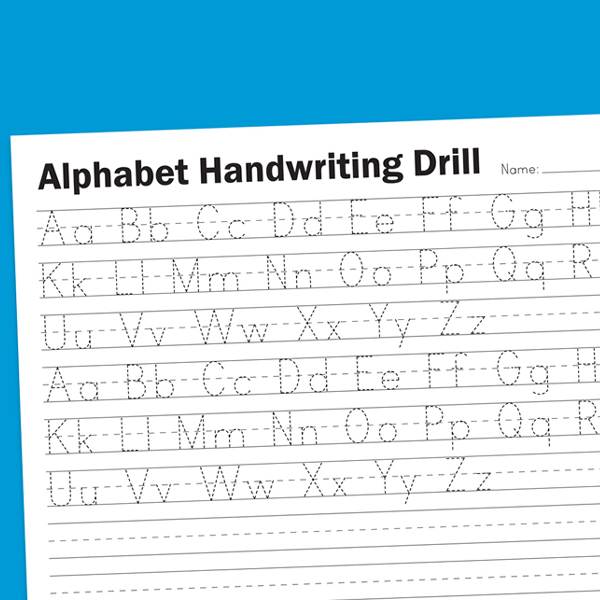 Alphabet Handwriting Drill - Worksheets for Children