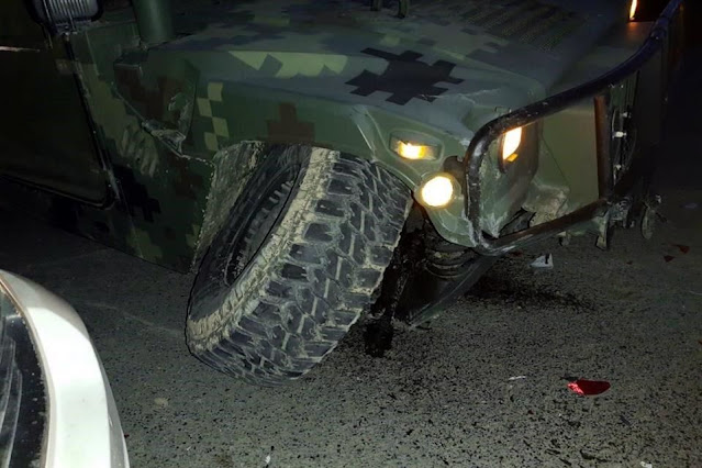 Elites de la Milicia apenas van llegando a Tamaulipas ya se bajaron a 7 Sicarios del Cártel del Noreste tras enfrentamiento así quedo un Humvee