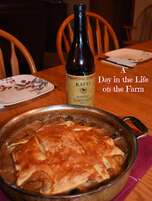 Beef and Mushroom Pie with Barolo Wine