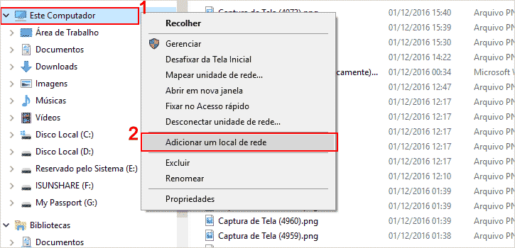 Adicionando atalho para conta FTP no Windows Explorer