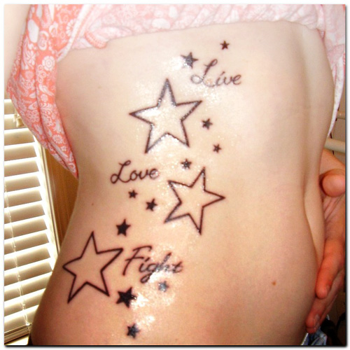 shooting stars tattoos. small nautical star tattoo