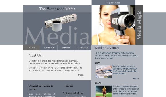 Blue Media Products CSS Template