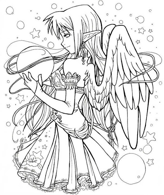 Angel Printable Coloring Pages Pictures for Adults PDF