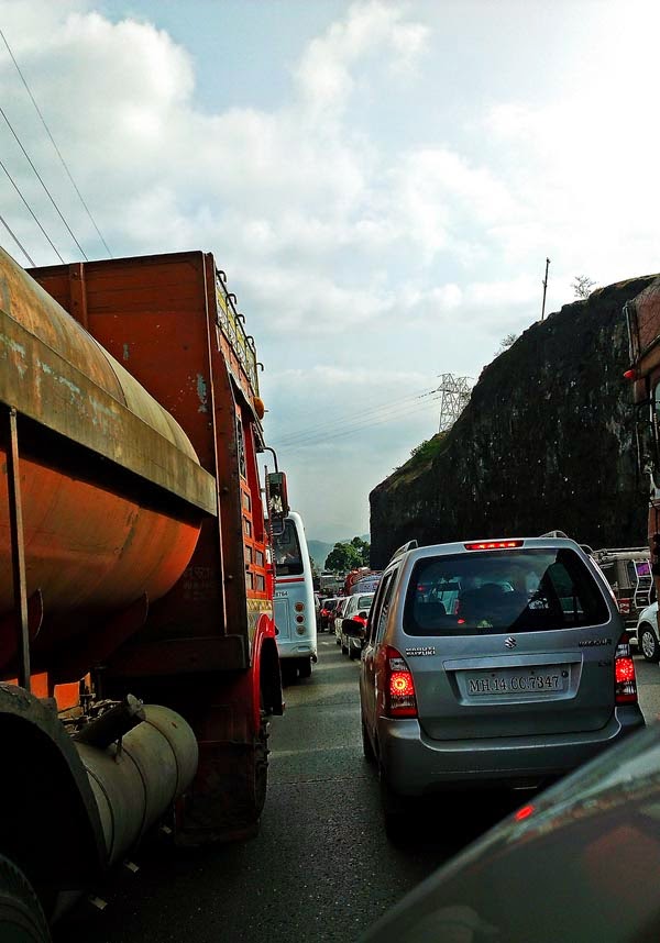 Traffic Jam on the Pune Mumbai Expressway