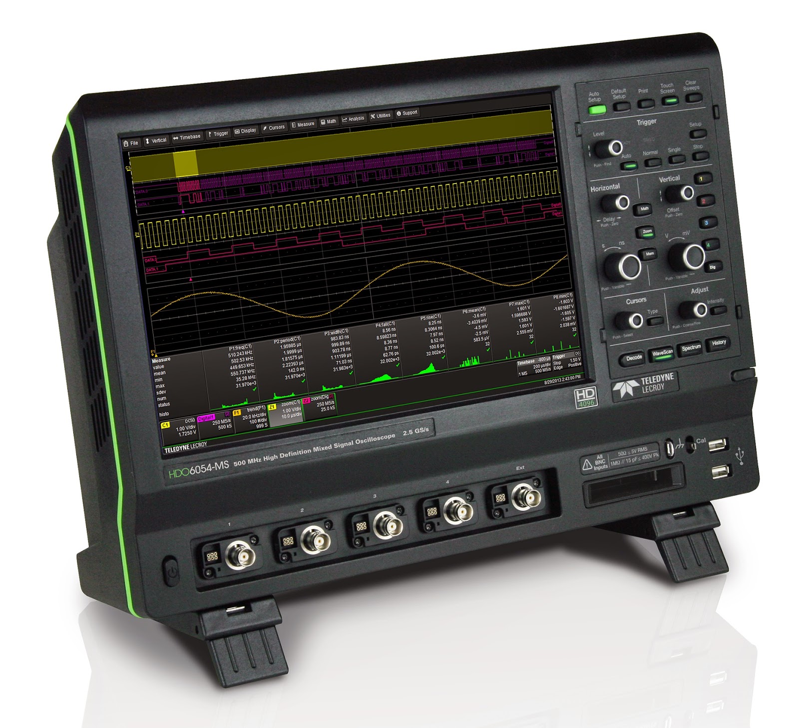 An oscilloscope such as Teledyne LeCroy's HDO6054-MS serves a very broad range of applications