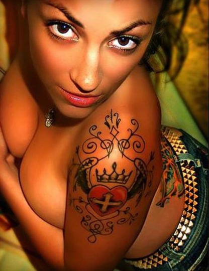 cross tattoo for girls. makeup side tattoos for girls.