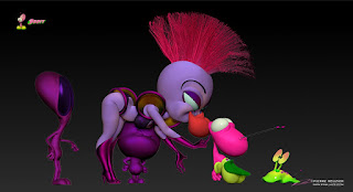 "BLiP"_"Xixax Proposal" - Character designs,3D model & concept art © Pierre Rouzier