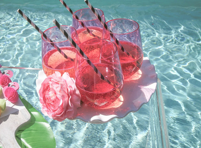 Summer Flamingo Pool Party Bar with Pier 1 by The Celebration Stylist